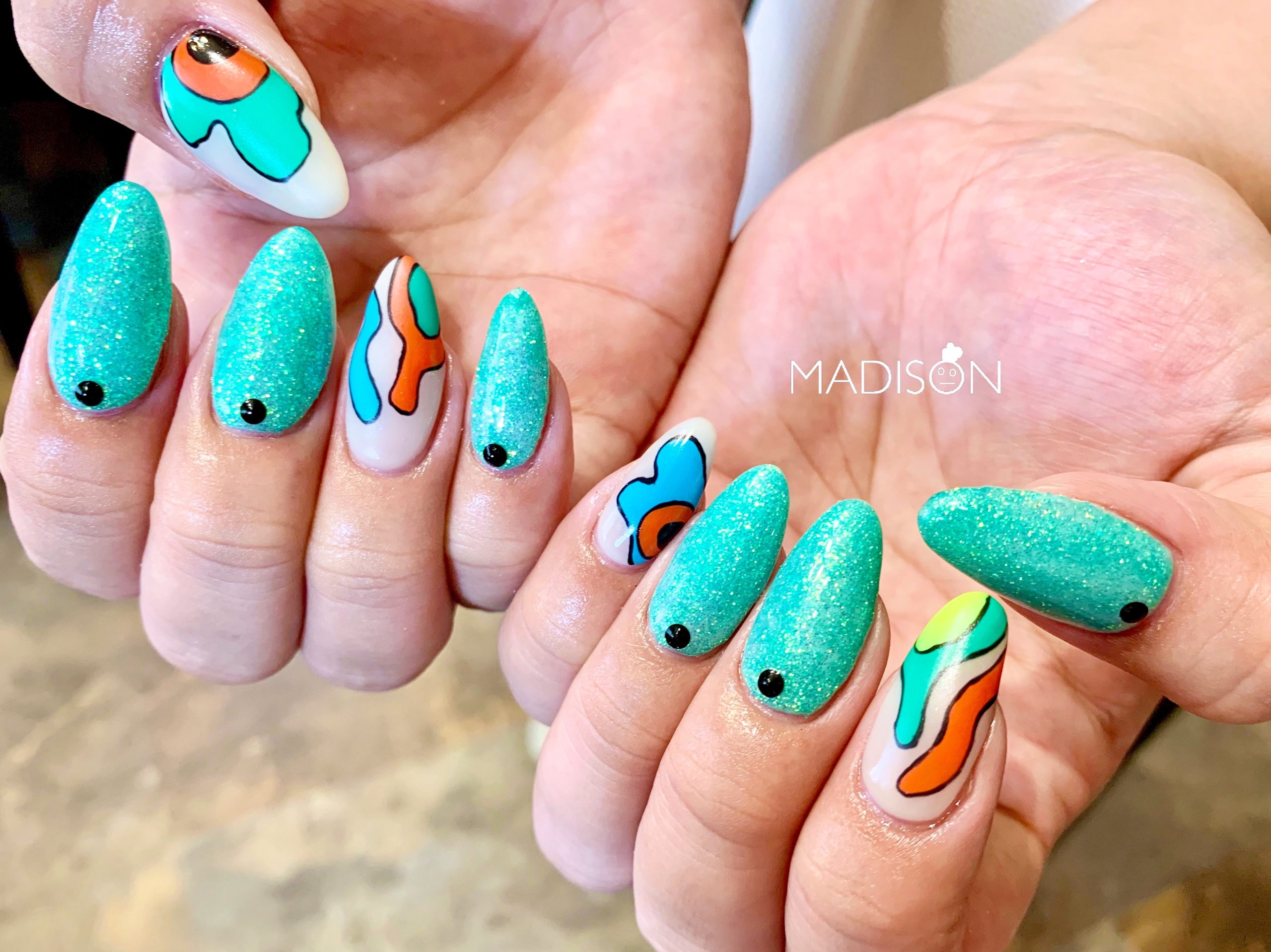 tropical nail 🌈