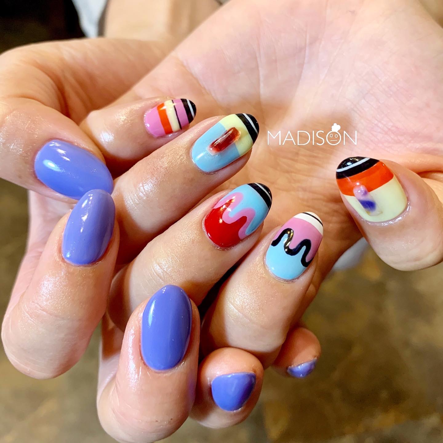 colorful nail🌈🌈